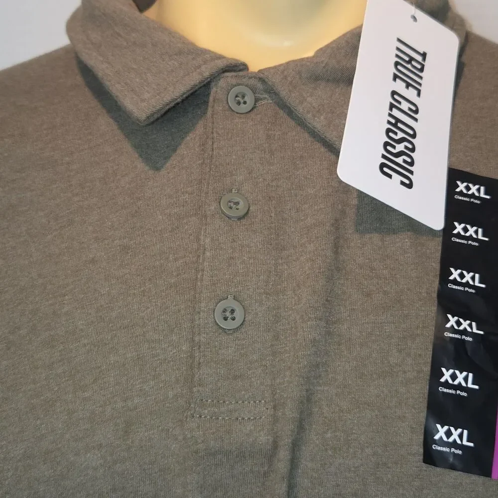 True Classic Green Classic Polo Shirt  Men's Size XXL New